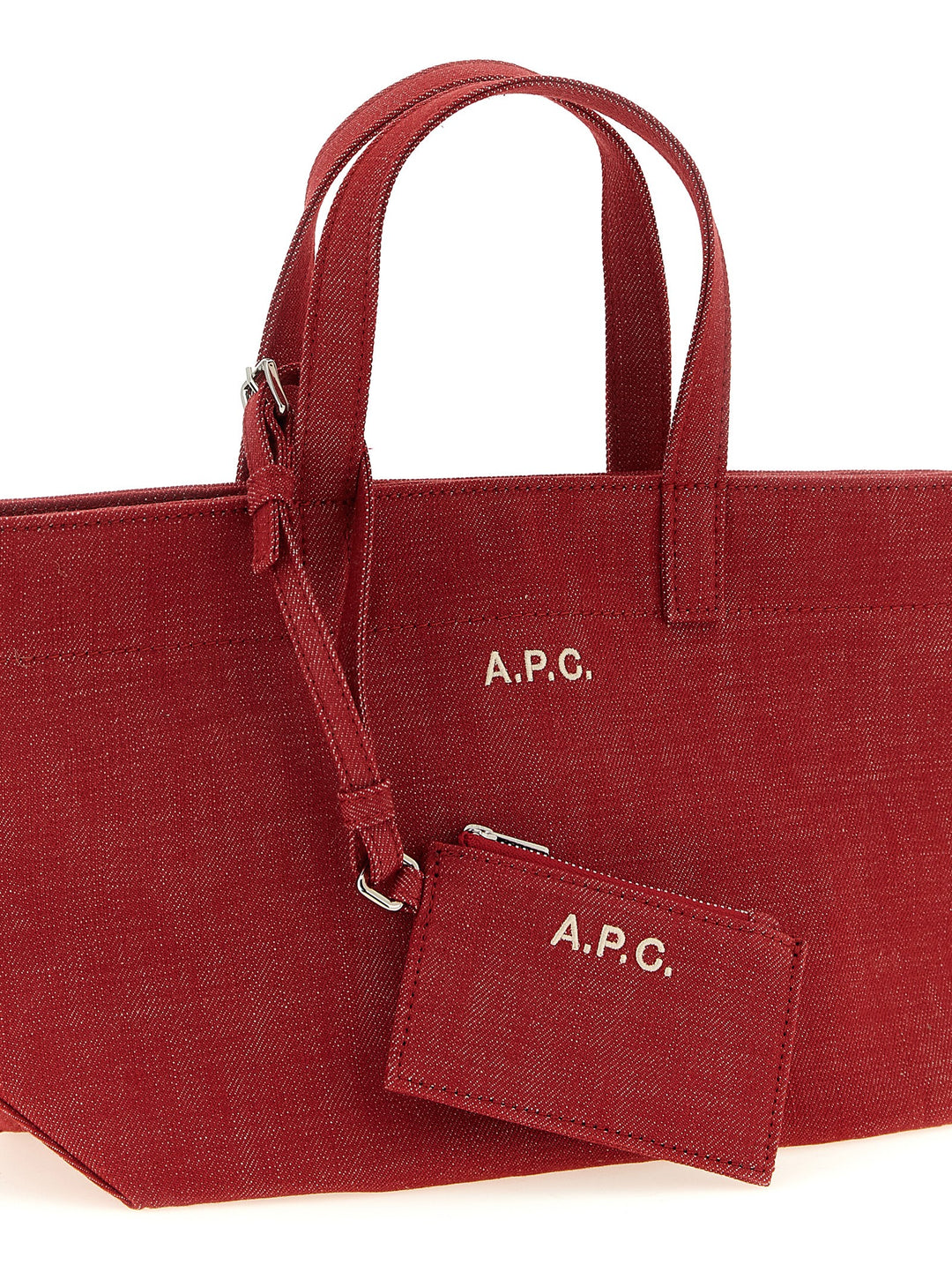 A.P.C. Le Drummer Toile Tote Bag - Red | c6ac233e0baa4bbfc5503b43b0debb1376c08676