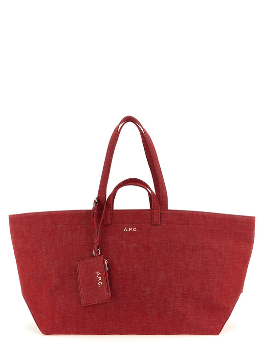 Le Drummer Toile Tote Bag Red