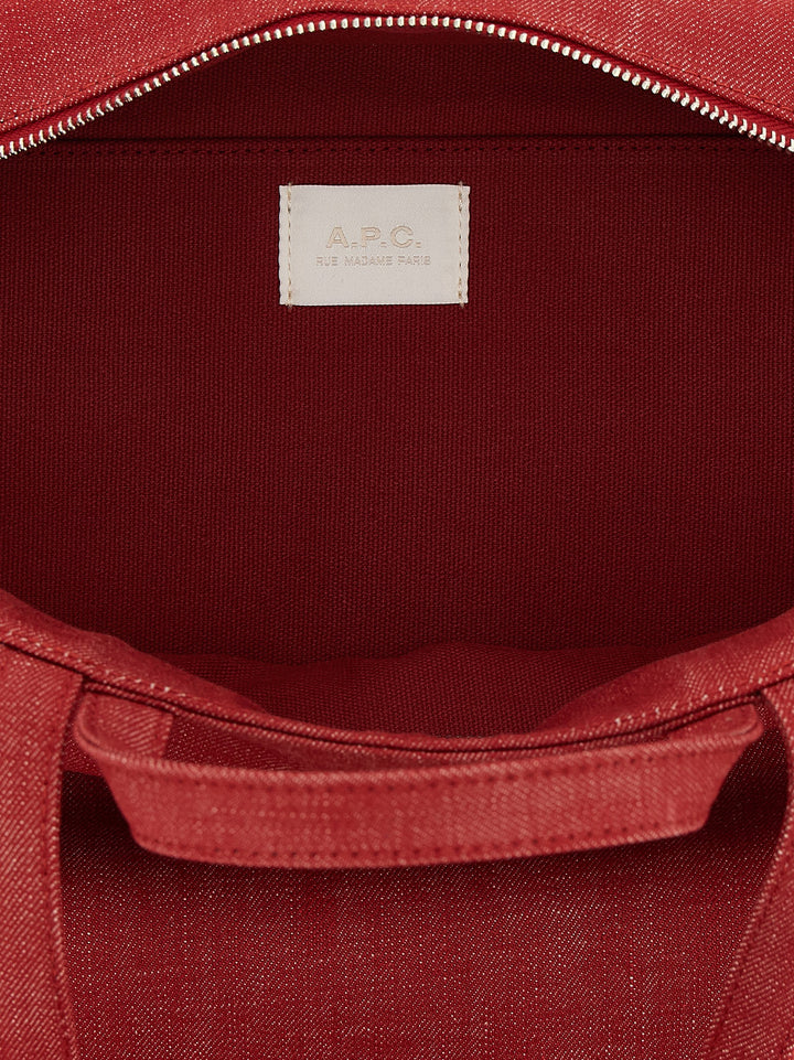 A.P.C. Le Drummer Toile Tote Bag - Red | 3fabadbbe8b8f99e7715b5ff6a30fa9e5833d2bf