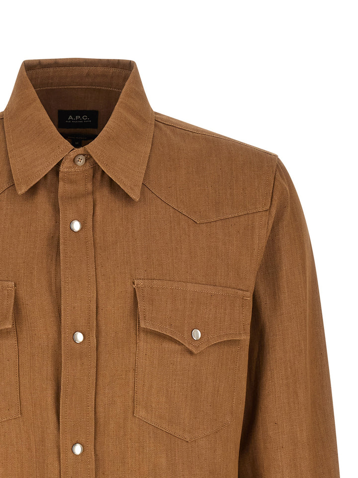 A.P.C. Western Shirt and Blouse - Brown | c19b557937ca9c25689f5e3fc6c822617ec8ce0b