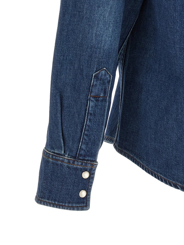 A.P.C. Western Shirt and Blouse - Blue | b5f2a0080b3e84fa6b5b6eebe34da2789d2e0c87