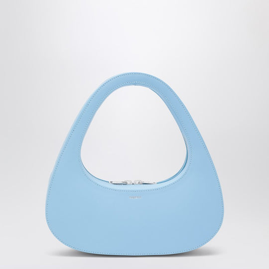 Micro Baguette Swipe Bag Light Blue Leather
