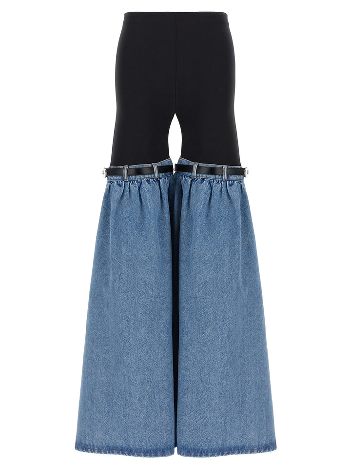 Coperni Hybrid Denim Flare Pants - Multicolor | 2ace90fc24fd65a18c1202c7f8bfc3fe73156977