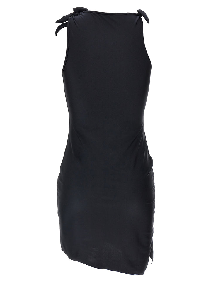 Coperni Asymmetric Flower Dresses - Black | e181a7d89e42c09681fd4cdf05350fe625738b8f