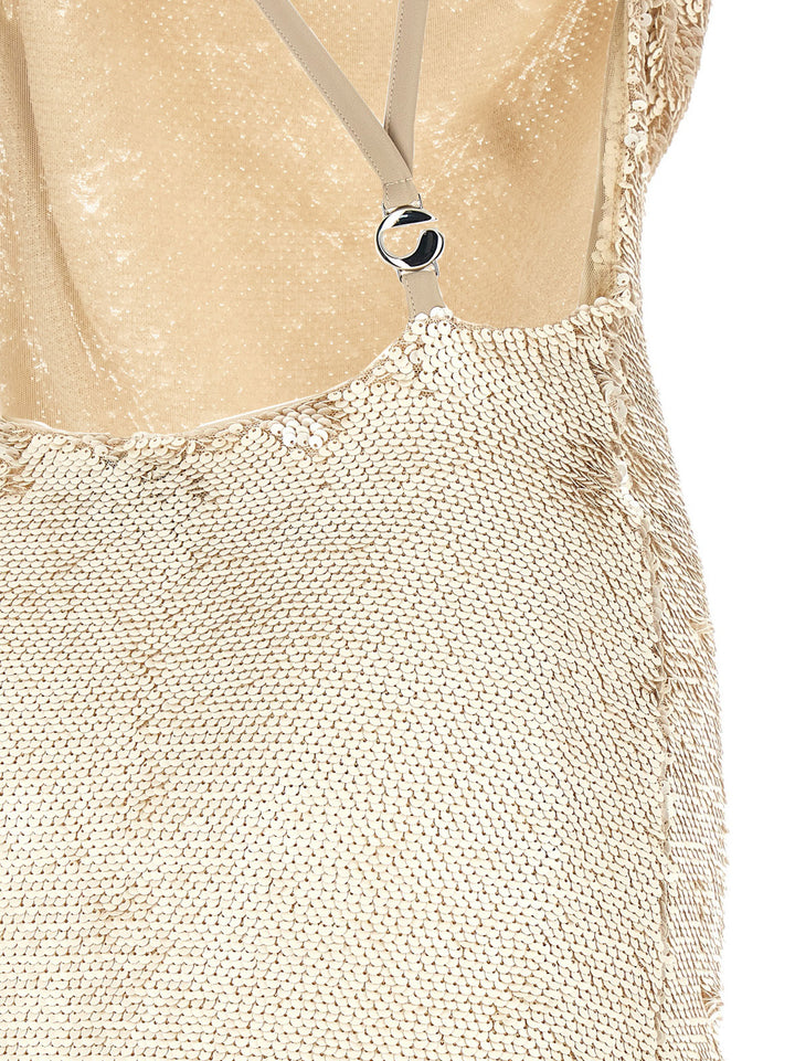 Coperni Sequin Dress Dresses - Beige | 5470614bbd4684220f03dadf455cded6ac0f24ca