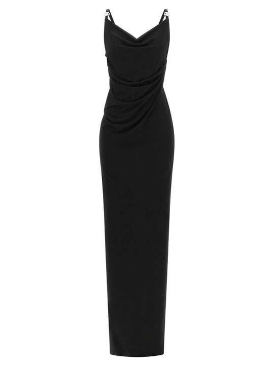 Metallic Logo Dress Dresses Black
