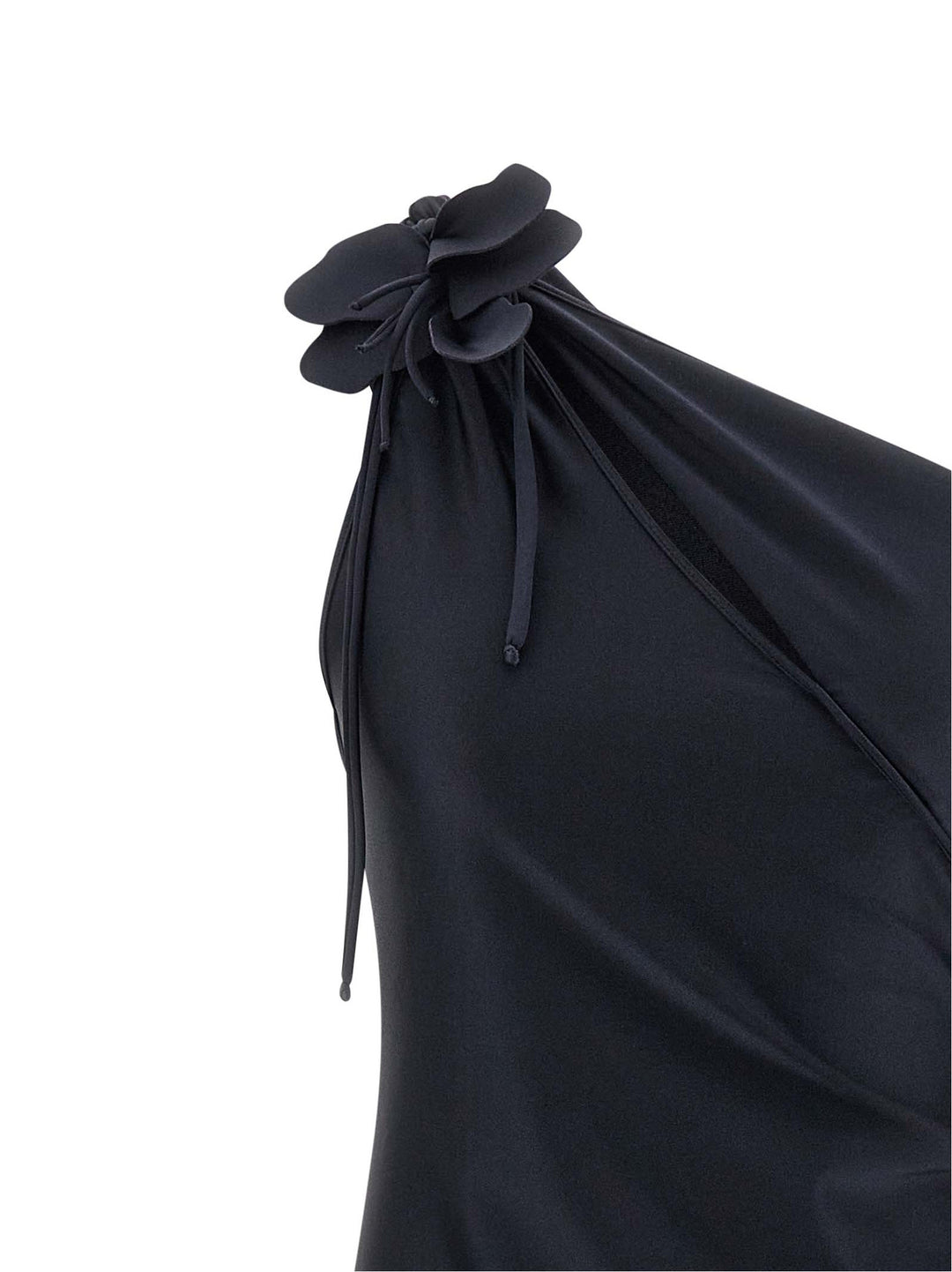 Coperni Asymmetric Mini Flower Dresses - Black | 5239285dffcdadfd7bfa3544234ca968b5020d2b