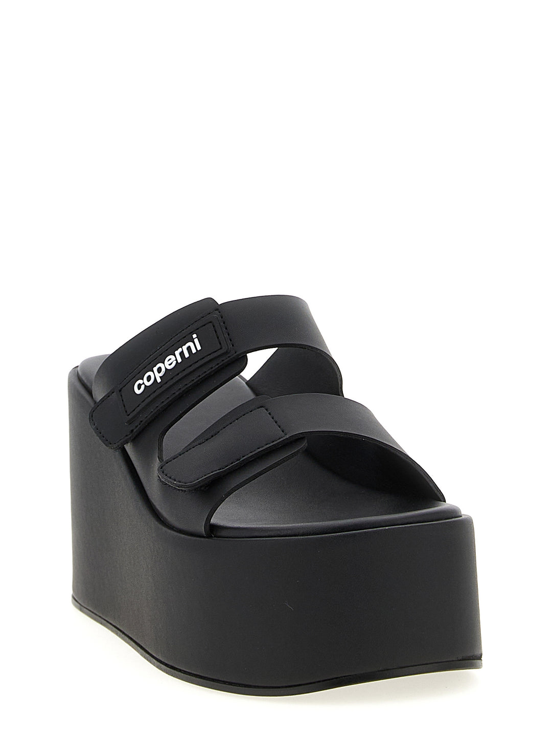 Coperni Patch Wedge Sandal Wedges - Black | 8f6df5b703e7a11c24117bfd260e560863916ff2