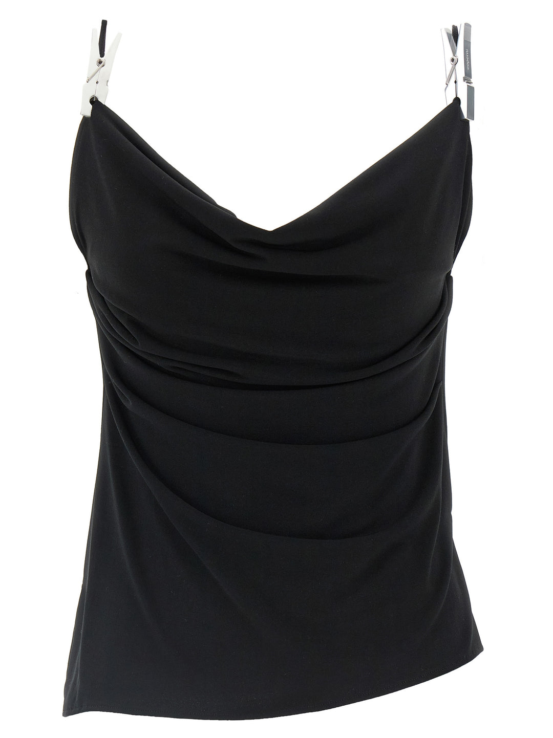 Coperni Draped Washing Clip Gala Tops - Black | 76363b7085449f1225adfa4fe9debe275fcc4840