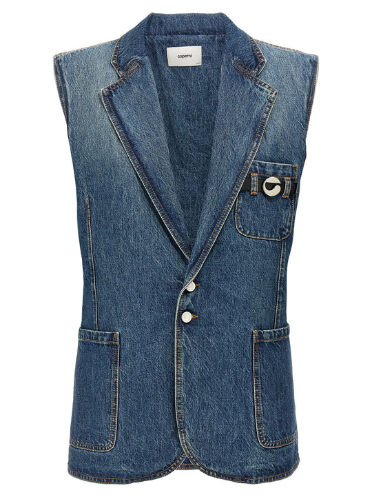 Strap Vest Gilet Blue
