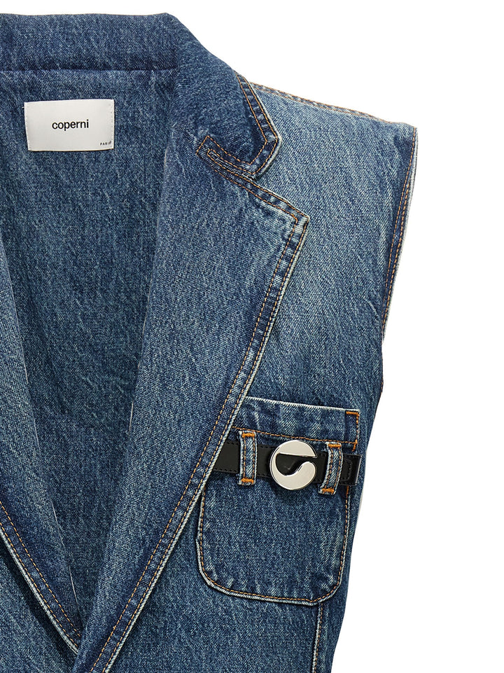 Coperni Strap Vest Gilet - Blue | bbc121fa894b1397958bc640c876fb1c1d1cb505