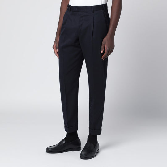 Navy Blue Wool Trousers