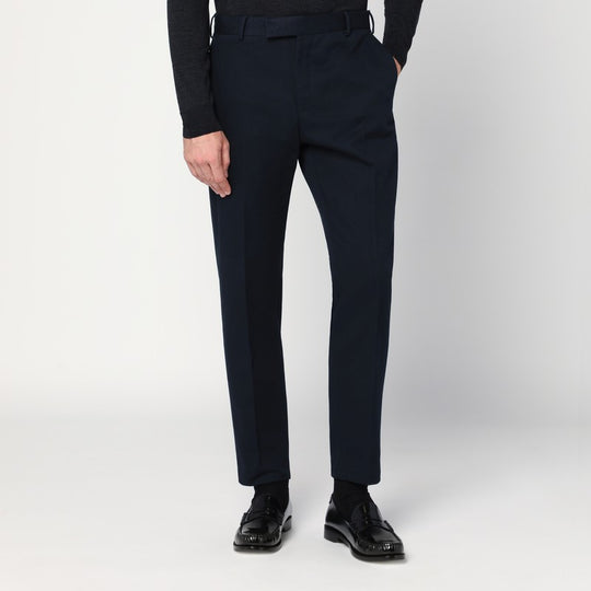 Navy Blue Cotton Trousers