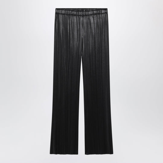 Razor Pleat Trousers In Black Polyester