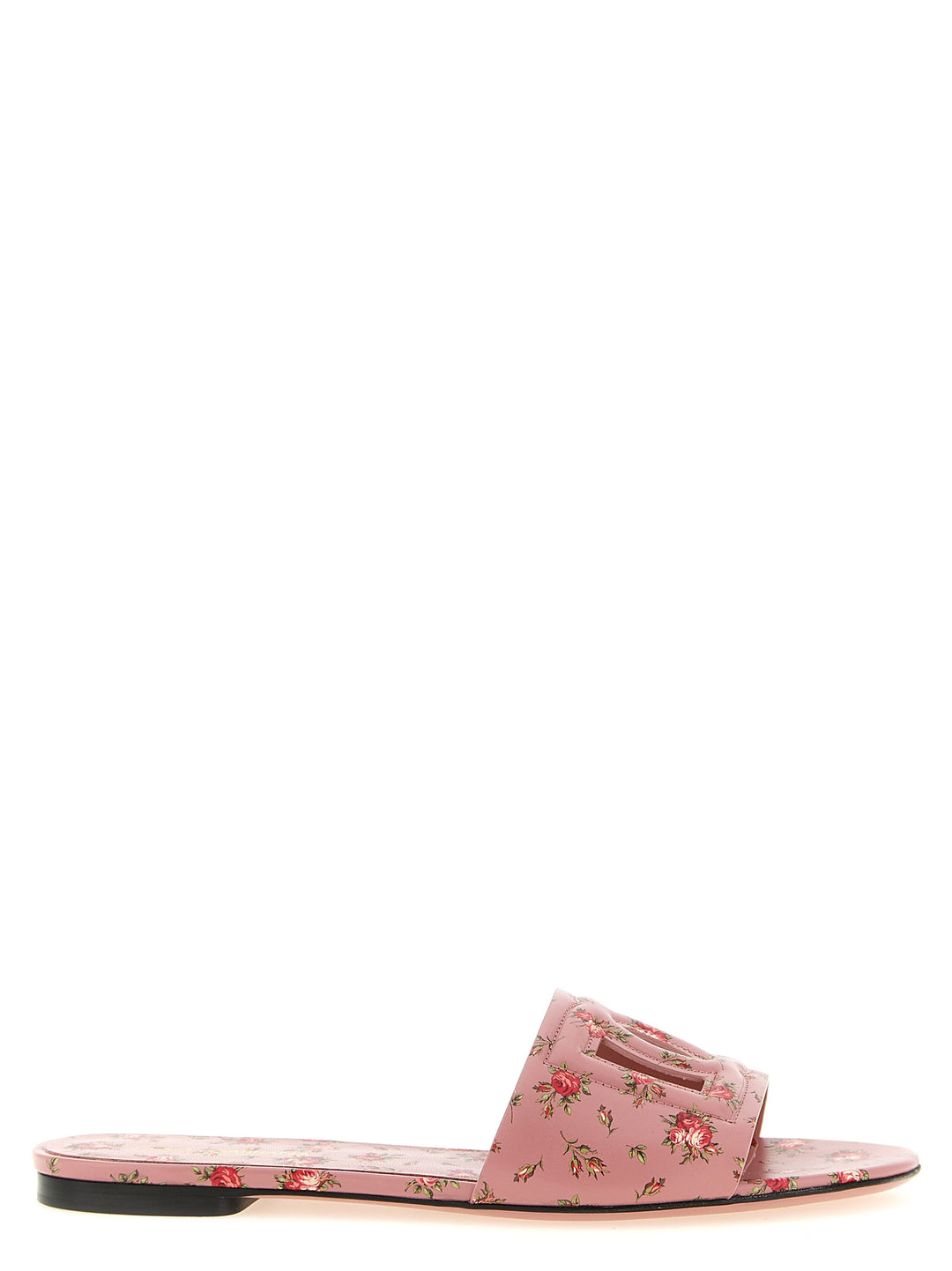Dolce & Gabbana Leather Slides Sandals - Pink | cf7d606d4135f3e087e313d7b64493d0d6239990