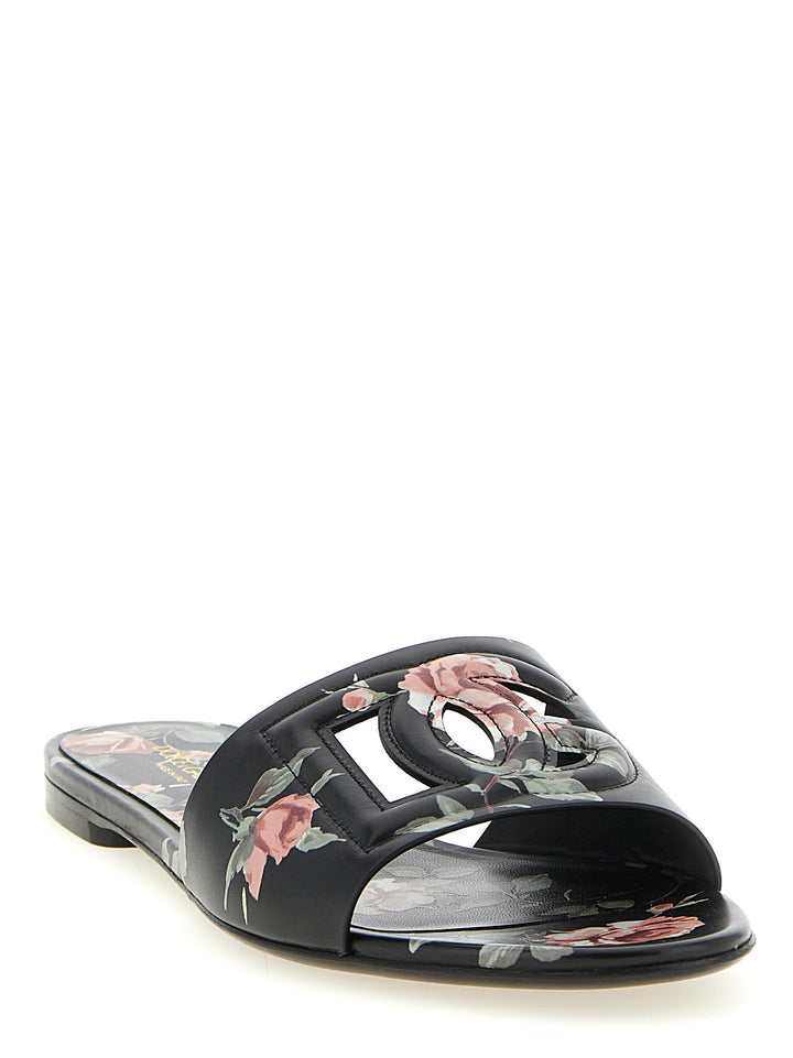 Dolce & Gabbana Bianca Sandals - Black | 8b76cd75afa3001bec10eb915d3a3ae574f1ad85
