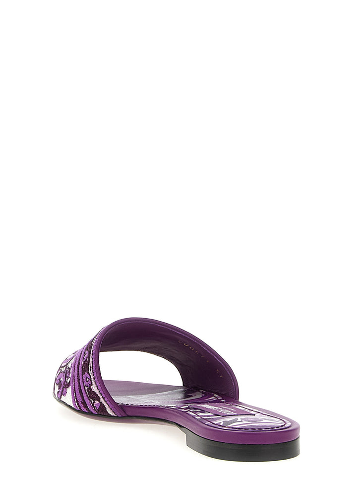 Dolce & Gabbana Maiolica Sandals - Purple | 22ed354605877ed787402810cdd46150eec3703e