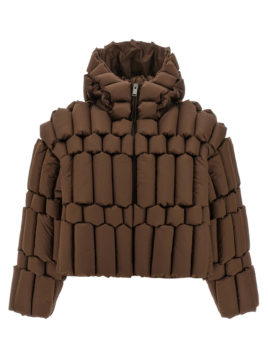 3d Down Jacket Puffer Jackets Brown