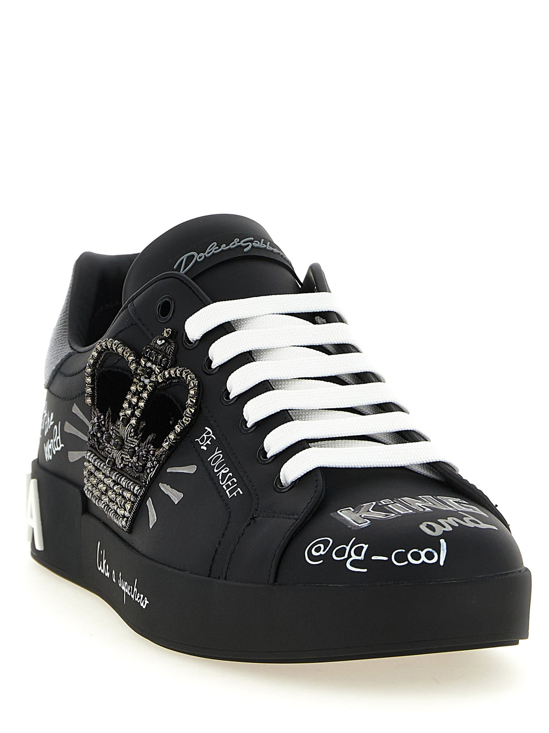 Dolce & Gabbana Portofino Sneakers - Black | 70313a3f6f379baf9cfb16adce2e934769c50d9f