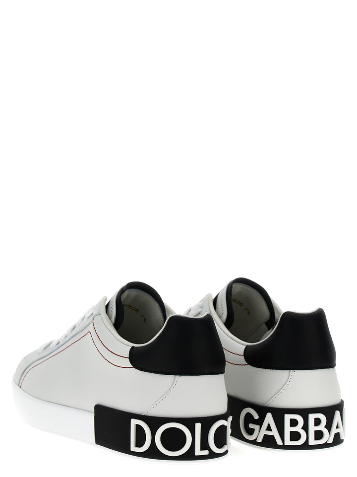Dolce & Gabbana Portofino Sneakers - White/Black | 8e27eab291a4c1cefa58b0ce7818d638c197f522