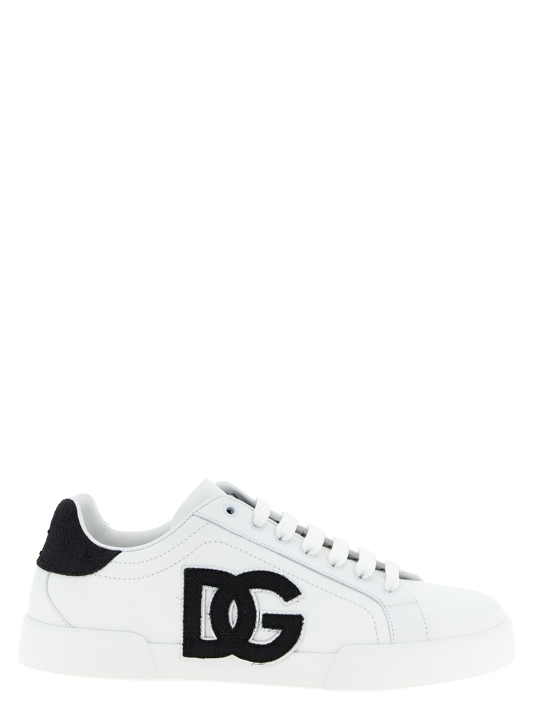 Dolce & Gabbana Portofino Light Strobel Sneakers - White/Black | c97f733b2e87c995a9266e1f950abfda98ef97cf