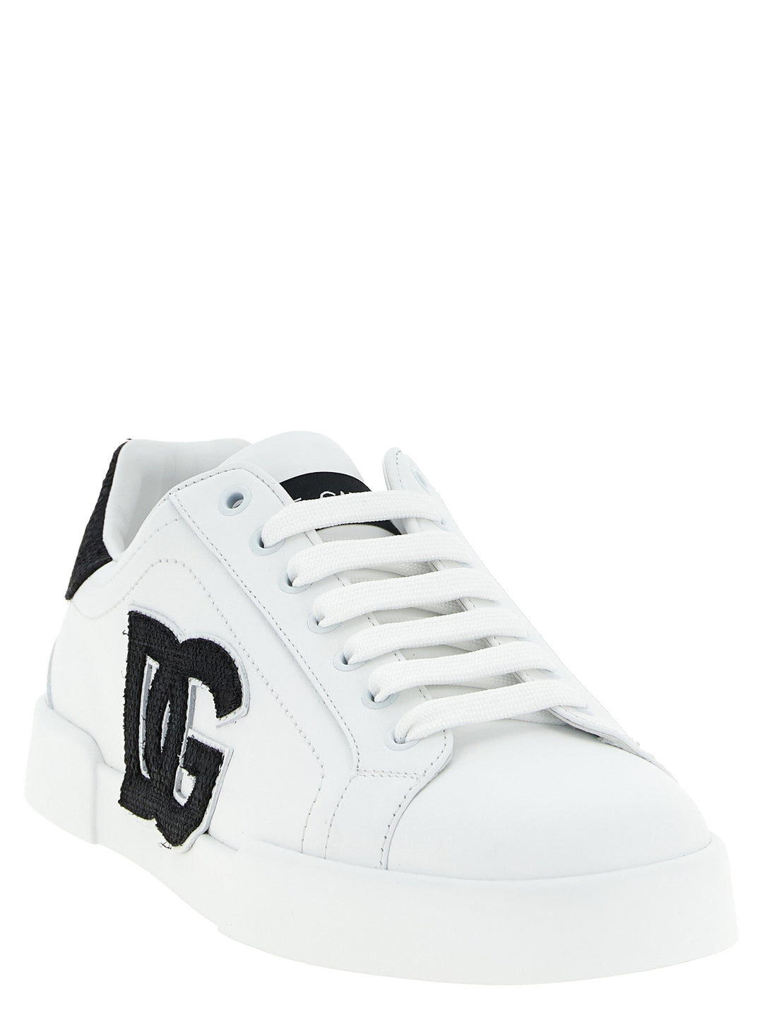 Dolce & Gabbana Portofino Light Strobel Sneakers - White/Black | 351794ba86378b31cd6eeb2562136ba9124c7814