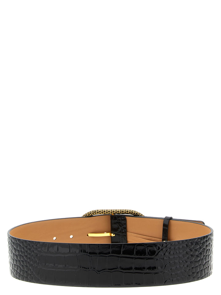 Elisabetta Franchi Snake Buckle Belt Belts - Black | 280899ea6a80a44ff7930d5d9bf1e84ee3934de3