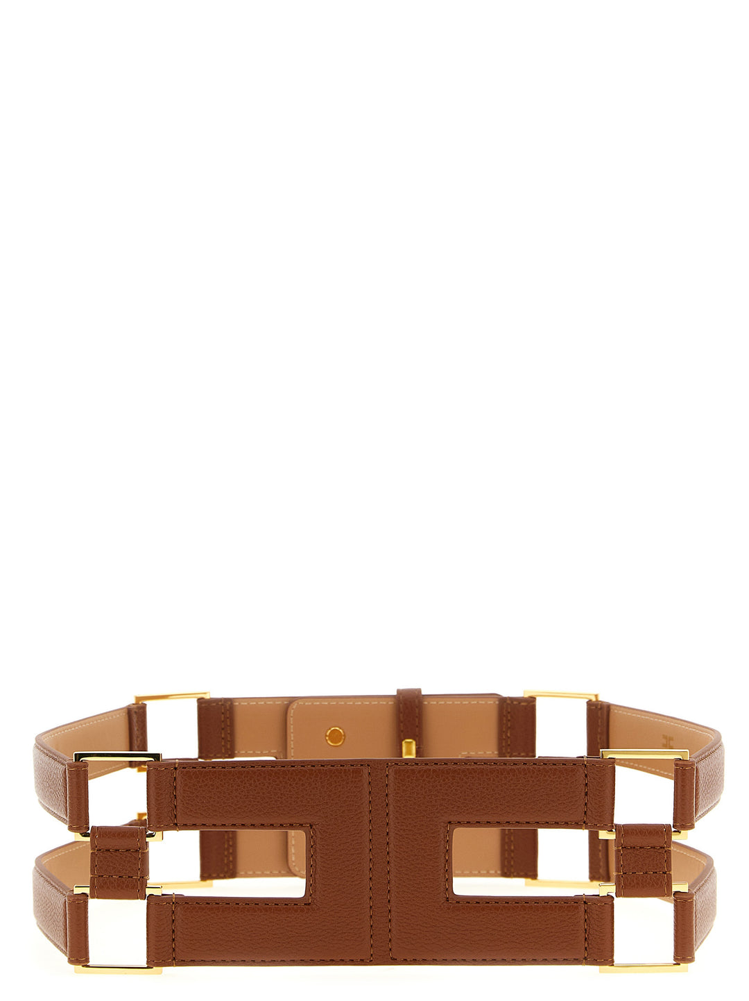 Elisabetta Franchi Double Band Belt Belts - Brown | c01ec5b7b20cfbff6c7a4ad7139b48af0def01ff