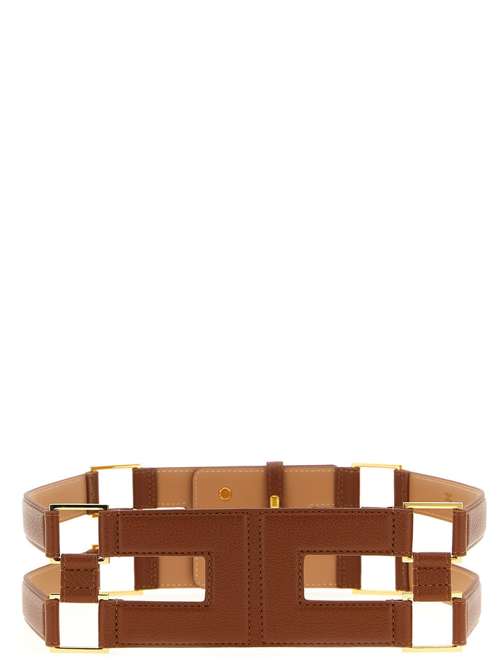 Elisabetta Franchi Double Band Belt Belts - Brown | c01ec5b7b20cfbff6c7a4ad7139b48af0def01ff
