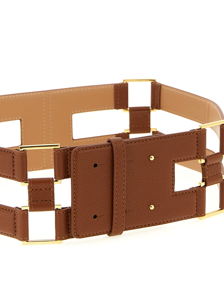 Elisabetta Franchi Double Band Belt Belts - Brown | d34ee76bae3e37401ce0b73e7c05d1a1a3984589
