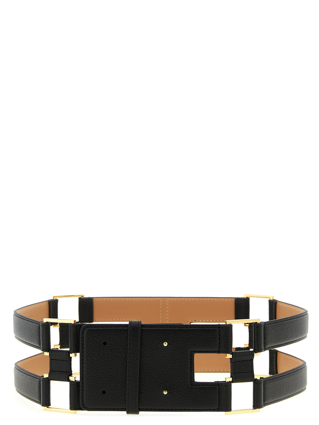 Elisabetta Franchi Double Band Belt Belts - Black | dd3ad5ce2531437d8c09dffa6c26f30f52787b23