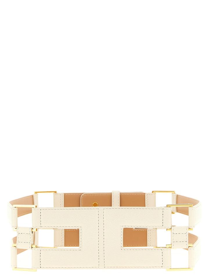 Elisabetta Franchi Double Band Belt Belts - White | b6da15f2accab7862777072159ea1efd775d7e9a