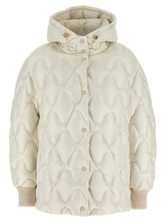 Hooded Down Jacket Puffer Jackets White