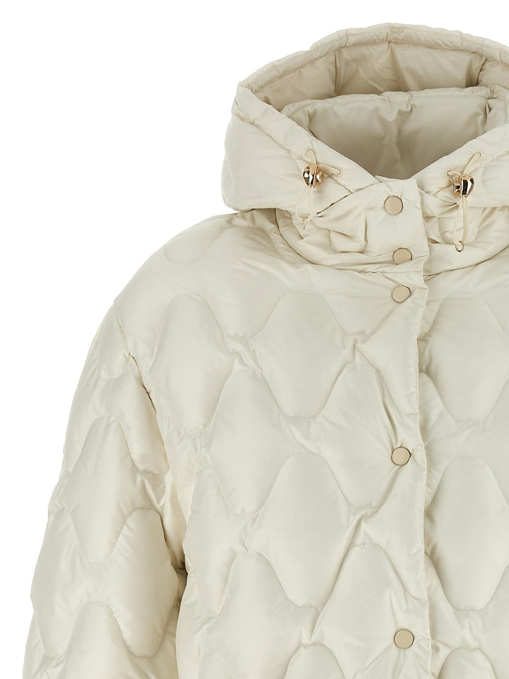 Fabiana Filippi Hooded Down Jacket Puffer Jackets - White | 121997bd7b6c3830ea63786b23bf78a0b98f68e0