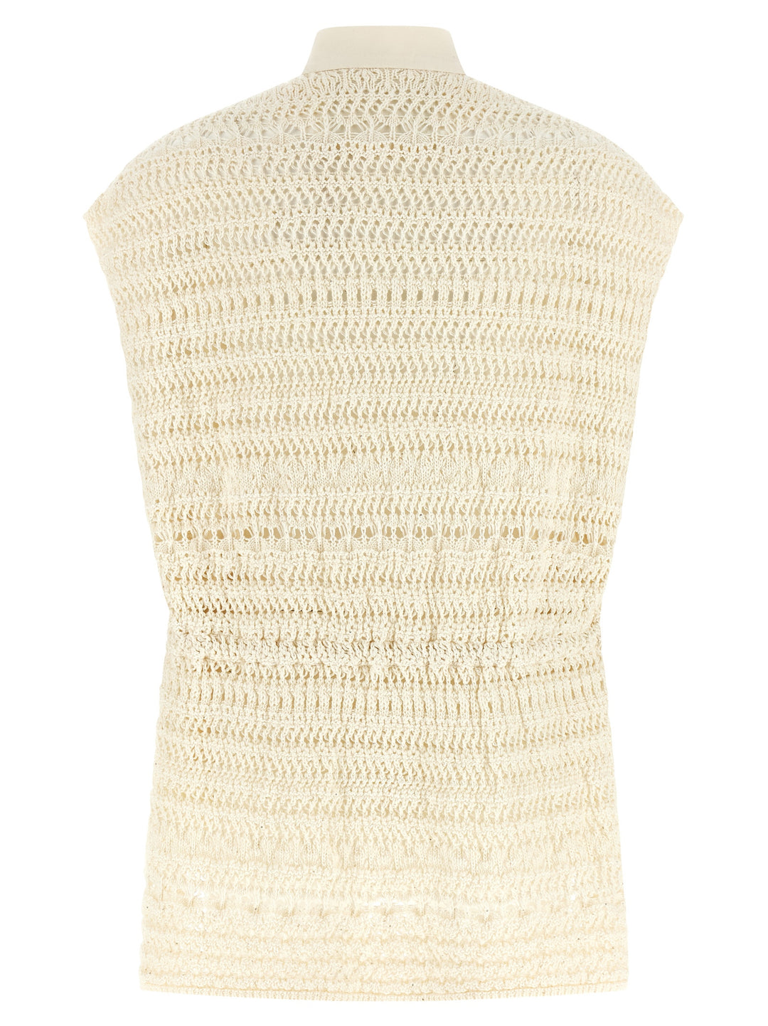 Fabiana Filippi Crochet Vest Gilet - Beige | 07e183eacc8335bb86836187864be220e67d21dc