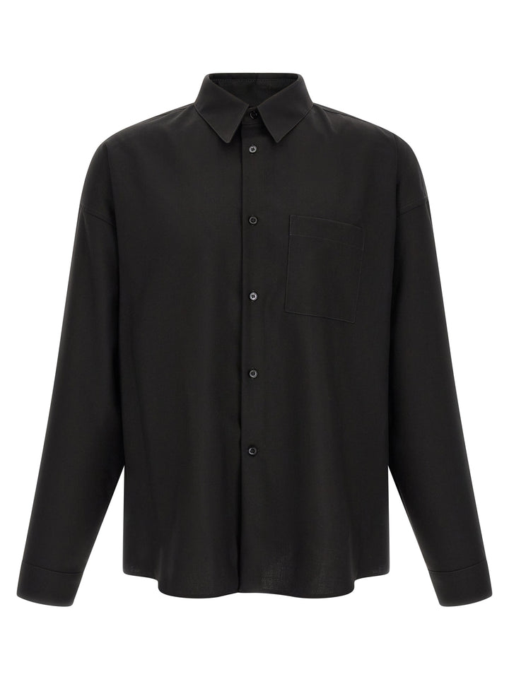 Marni Wool Shirt With Pocket Shirt and Blouse - Black | 0db582df8f66e543007df23685c5fc949b788aed