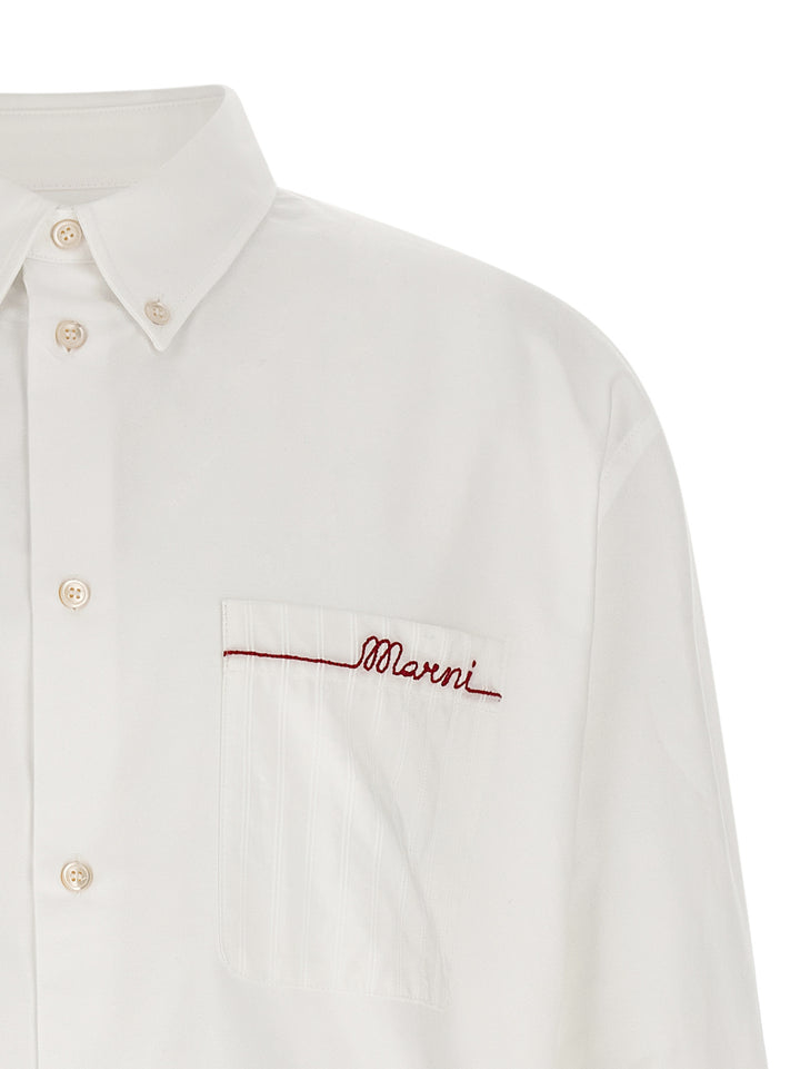 Marni Embroidery Shirt Shirt and Blouse - White | 748fff8582831d8e08994c6f16c083abaea77ff9