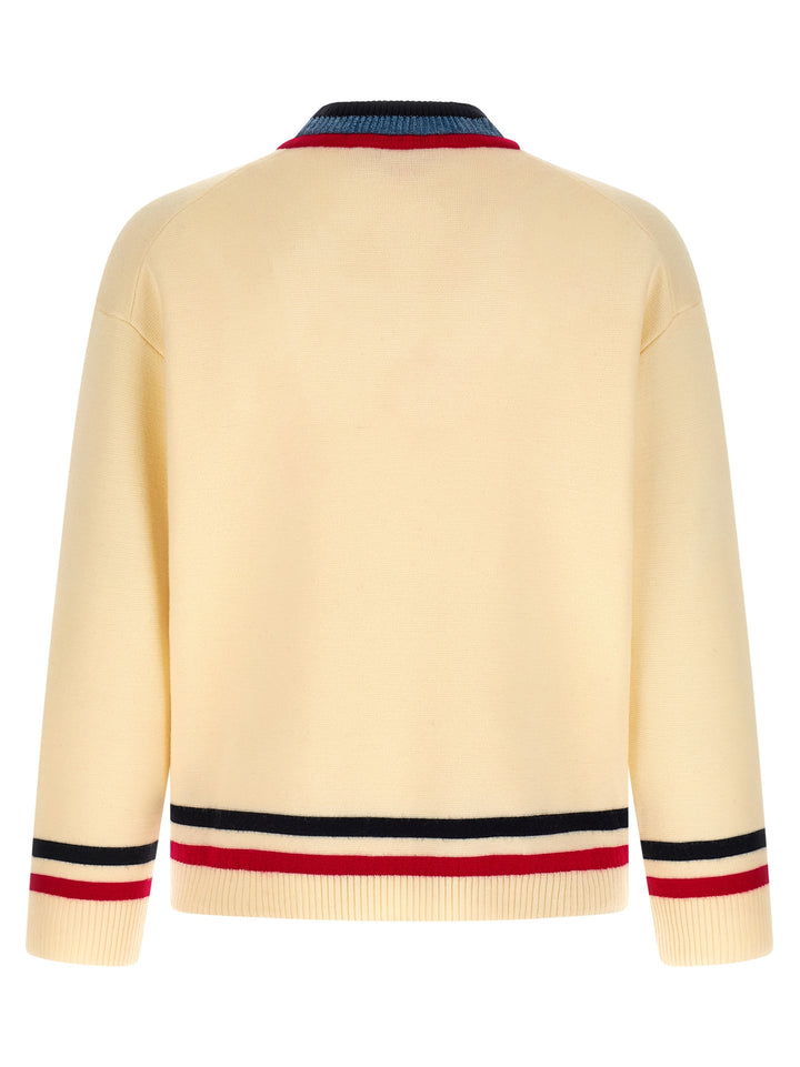 Marni Logo Embroidery Sweater Sweaters and Cardigans - Beige | 3eeee5fb16aeec3f227431cecca2198d0ca815bb