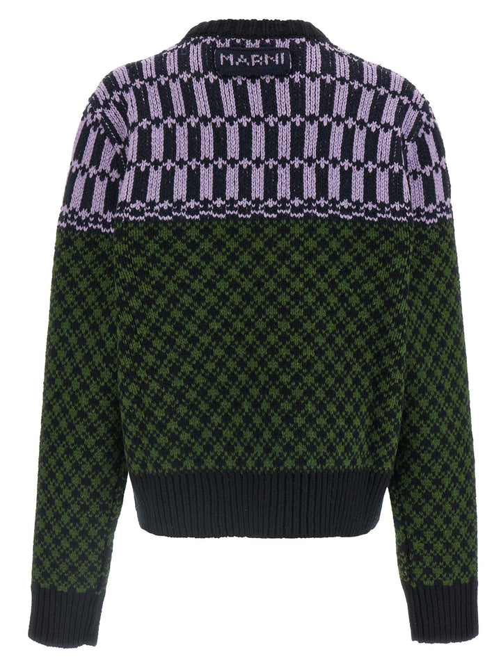 Marni Sweater With Geometric Pattern Sweaters and Cardigans - Multicolor | ccb2e57475be5c225ad07bd019fdc02db6a0c23d