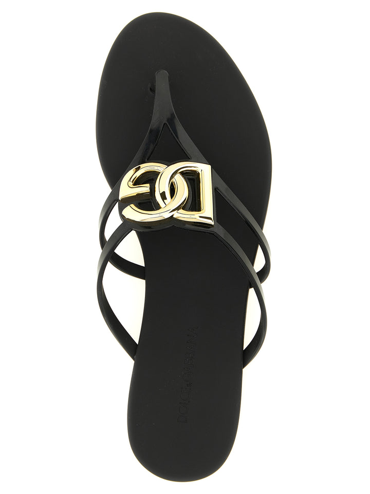 Dolce & Gabbana Beachwear Sandals - Black | e45428f1b97946d2586969e43dbdf2a705d3cbc5
