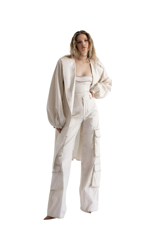 Cargo Set Ivory Top and Trousers