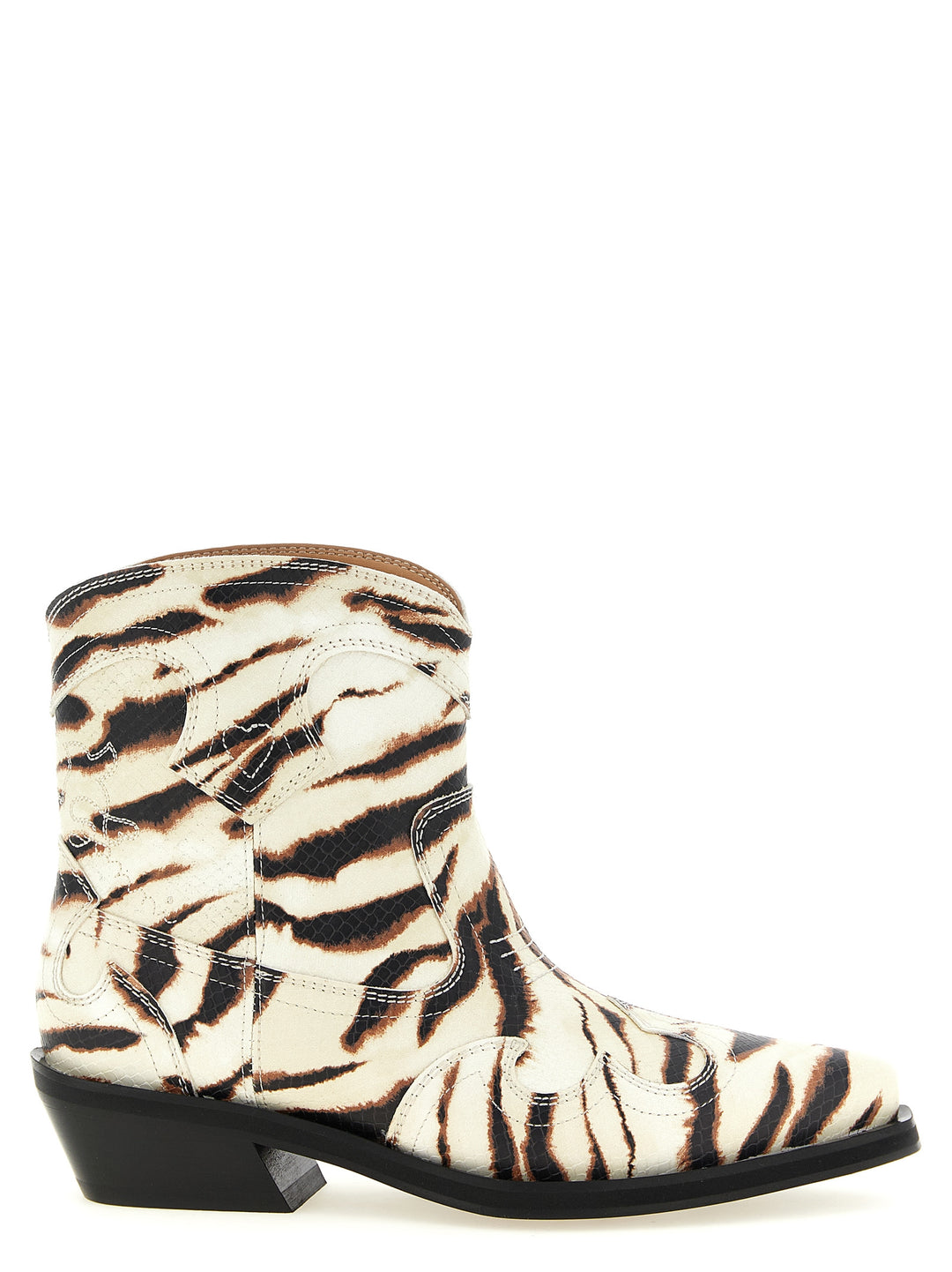 Ganni Western Ankle Boots Boots and Ankle Boots - Beige | 25f10a17a8d817d45fdc9780514f394180f4fbdd
