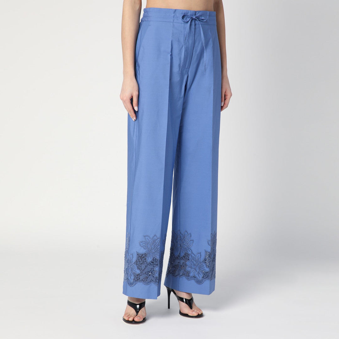 P.A.R.O.S.H. Pants - Blue | e3f1325941bd7690d2330f3c82dc9187fedc8689