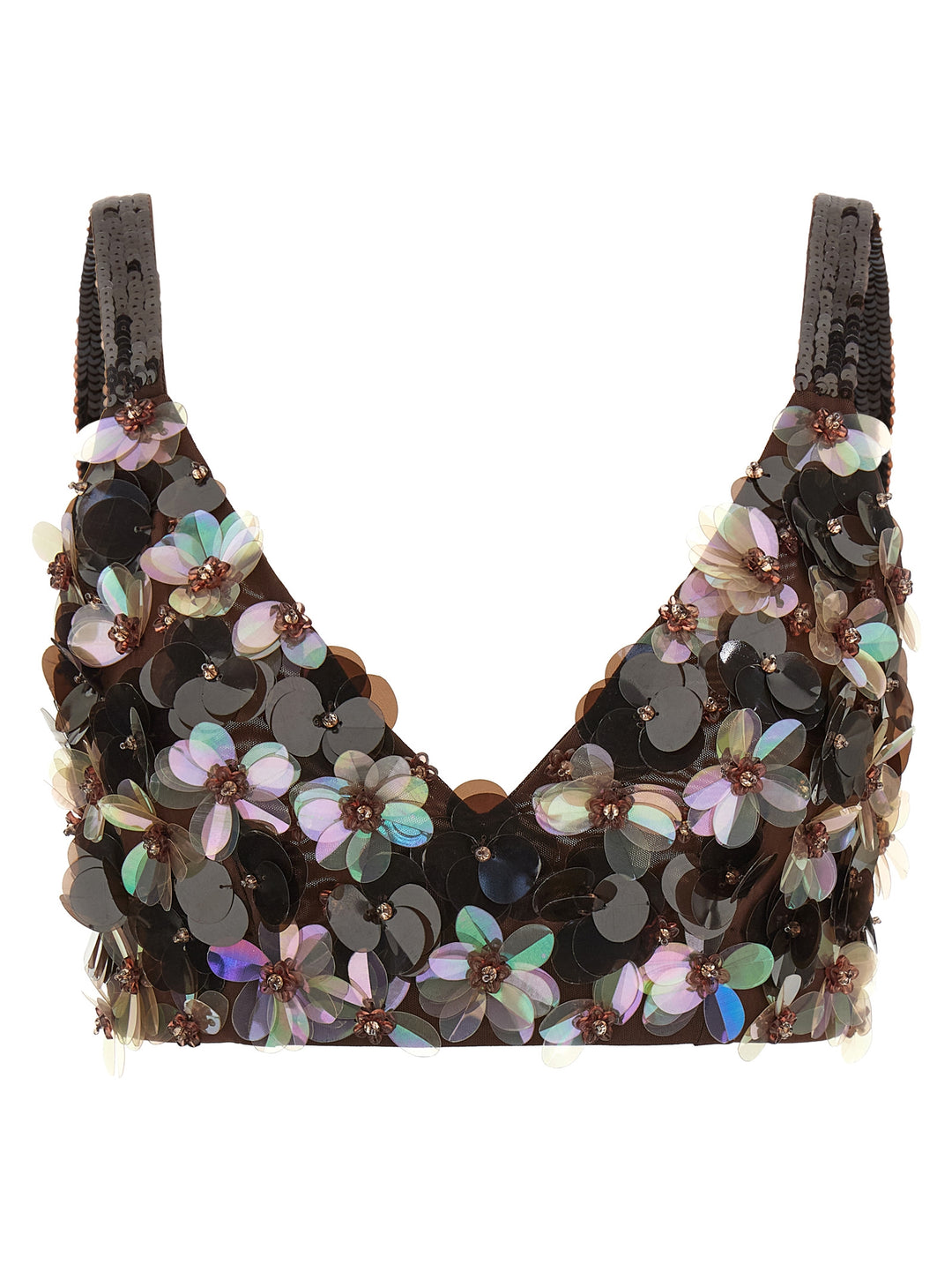 P.A.R.O.S.H. Gym Tops - Brown | 91ef5855069c017e3c399763646f1df4f9d1524a