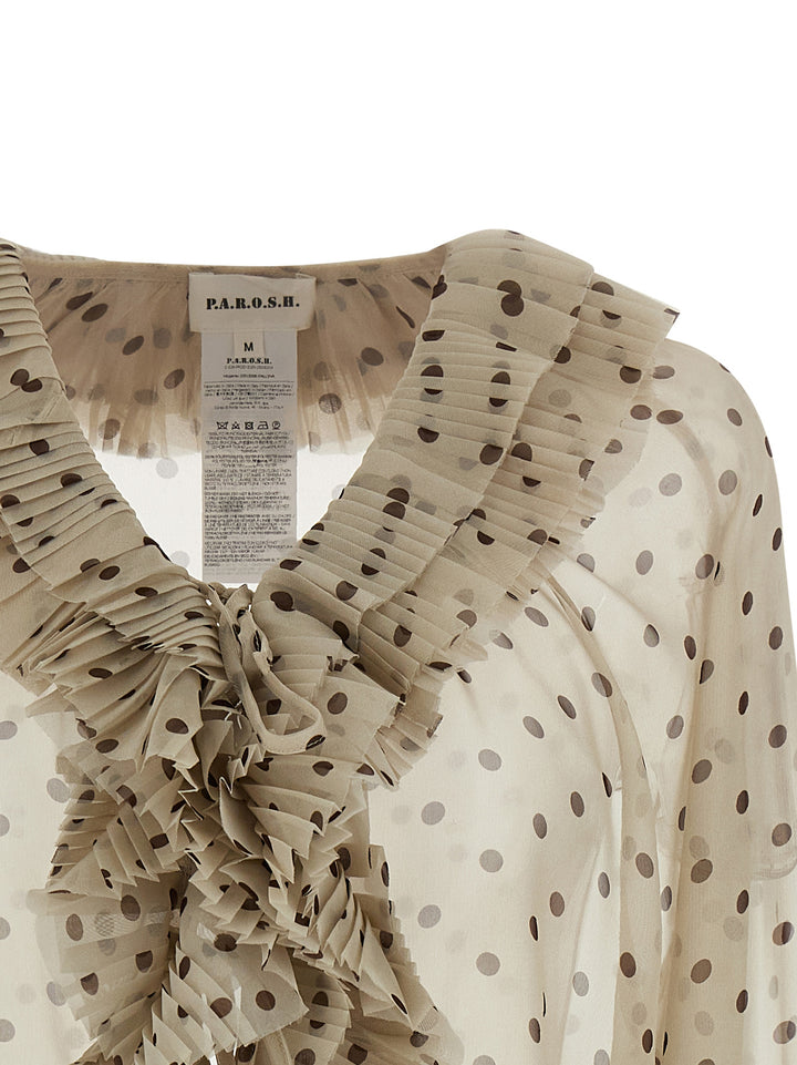 P.A.R.O.S.H. Pallina Shirt and Blouse - Beige | 500a7023a47c9f8a4ab94d41bcd46697fa220a30