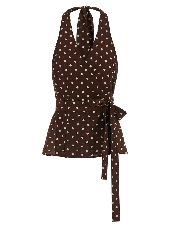 P.A.R.O.S.H. Sbillo Tops - Brown | 0665ff270ad7bd2bf814888d709aecdf7f4c675d