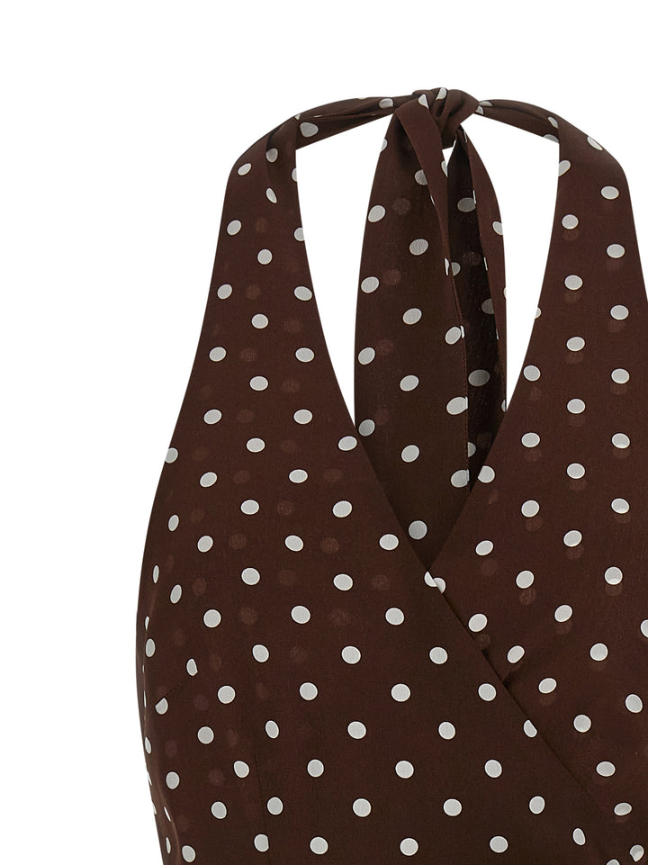 P.A.R.O.S.H. Sbillo Tops - Brown | da779143996fbbaf76cc4b0090b65ed963390620