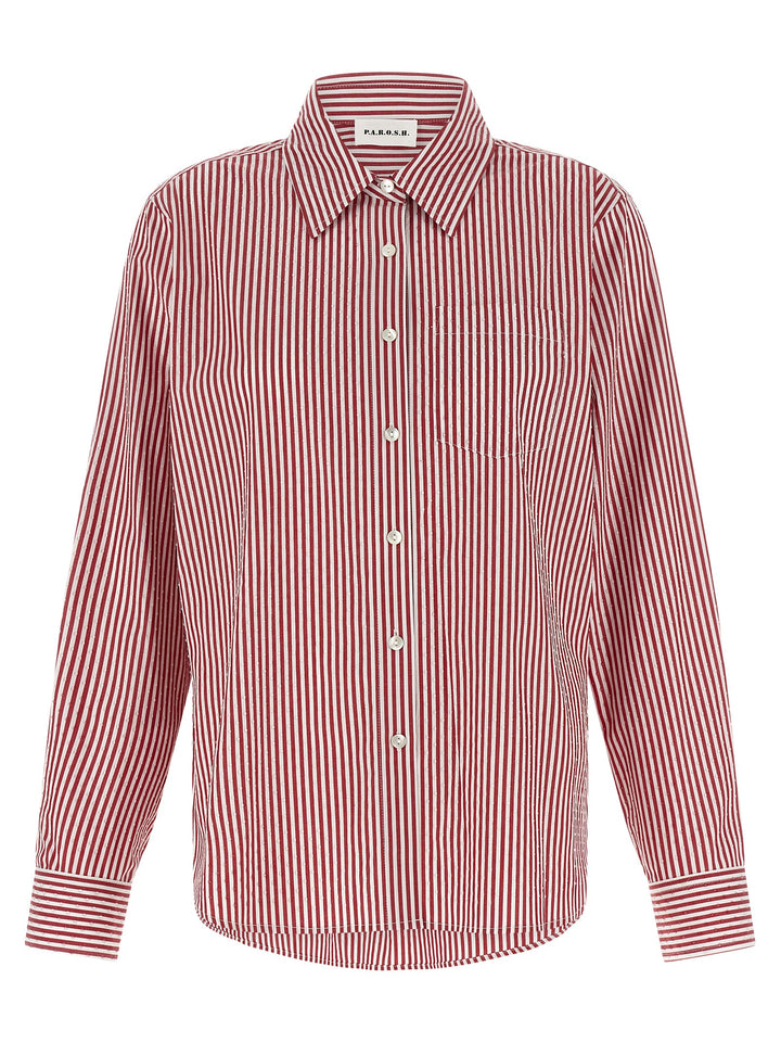 P.A.R.O.S.H. Cashine Shirt and Blouse - Red | d059348242b50ff79d5000c1a4fee21c766d5736