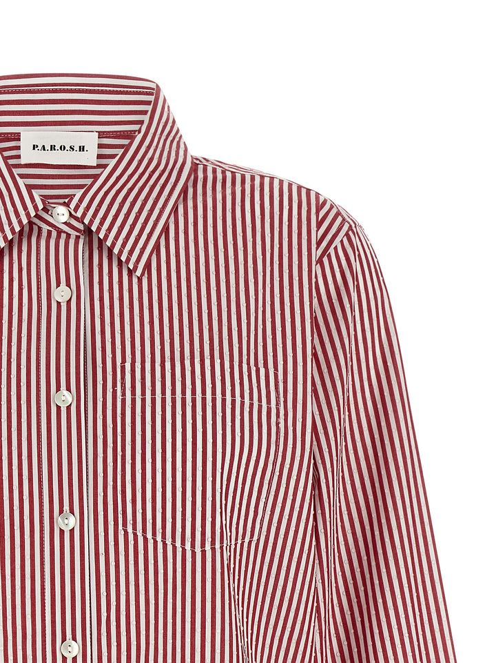 P.A.R.O.S.H. Cashine Shirt and Blouse - Red | e835ea245e319c7a89b09ed4e8bdf39e7fabcdc6