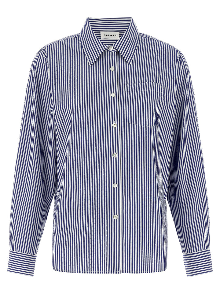 P.A.R.O.S.H. Cashine Shirt and Blouse - Blue | 9b610ffb9f9fc64275f2363f45b495685ccef882